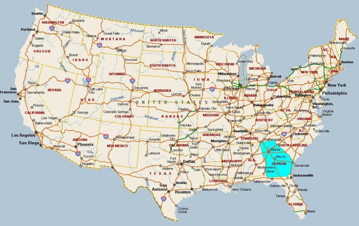 mapa Georgia SAD