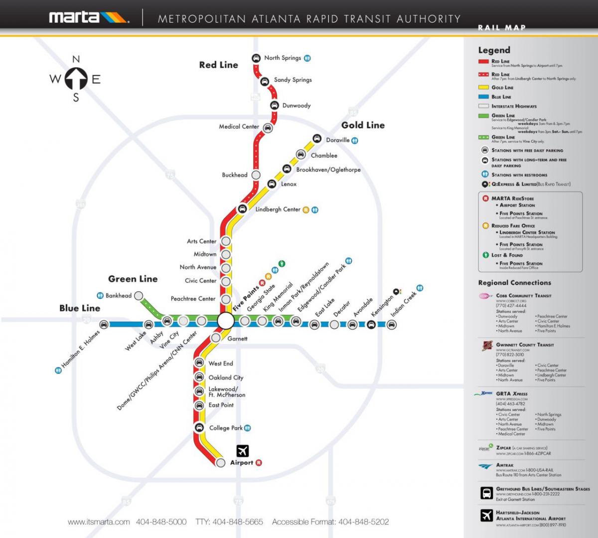 MARTA mapa metroa