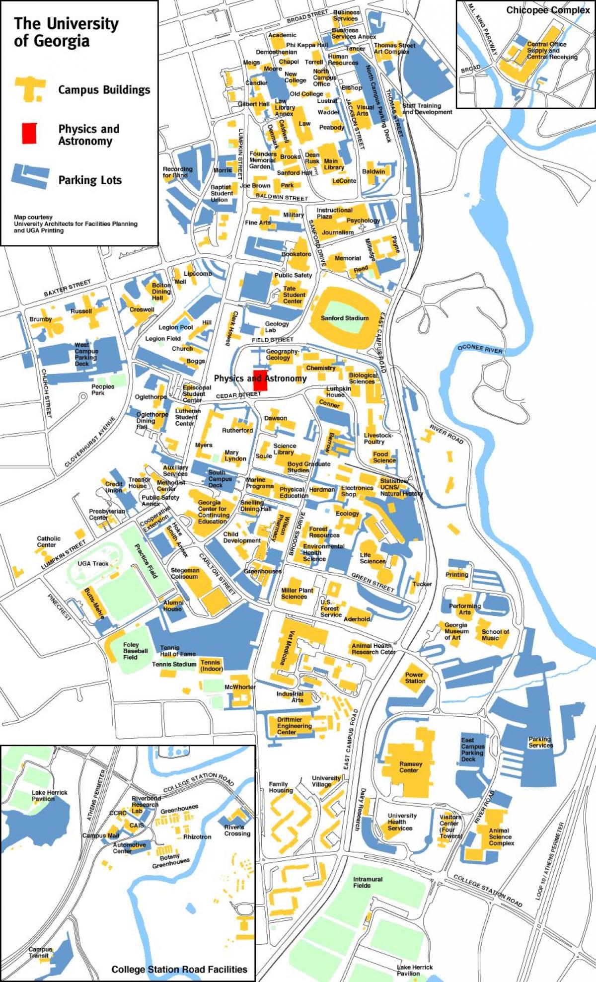 Univerziteta Džordžija mapu