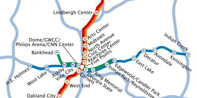 Mapa metroa Atlanti